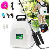 Battery Powered Sprayer 3.2 Gallon, Battery Backpack Sprayer with USB Rechargeable Handle, 5 Mist Nozzles, 32" Telescopic Wand, Electric Back Pack Sprayer for Yard, Lawn and Garden