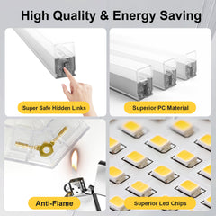 Hexagon LED Garage Lights, 26400LM Super Bright 5 Hex Honeycomb Car Detailing Ceiling LED Shop Light for Workshop Warehouse Gym Basement Wash Room