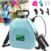 Battery Powered Sprayer 3.2 Gallon, Battery Backpack Sprayer with USB Rechargeable Handle, 5 Mist Nozzles, 32" Telescopic Wand, Electric Back Pack Sprayer for Yard, Lawn and Garden