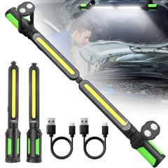 Work Light for Mechanic, 2400LM LED, 4400mAh Rechargeable, Magnetic, Underhood Work Light with Hooks for Car Repairing/Inspection/Garage/Workshop/Emergency