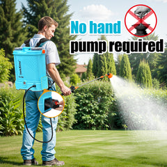 Battery Powered Backpack Sprayer 3.2 Gallon, 0-80 PSI Adjustable Pressure Sprayer Compatible with 18V Battery, Electric Sprayer with Wand, 5 Nozzles, 2.0Ah Battery&Charger Included