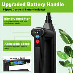 Battery Powered Sprayer 2 Gallon, 2025 New Electric Garden Sprayer with 3 Spray Force, Battery Indicator, Rechargeable Handle, 23.6" Telescopic Wand,4 Mist Nozzles,Shoulder Strap, for Lawn and Garden