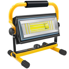 Led Work Light Rechargeable, Waterproof Battery Powered Worklight, 7000 Lumen Super Bright Portable Flood Light with 6 Modes for Outdoor, Garage, Construction, Emergency, Camping