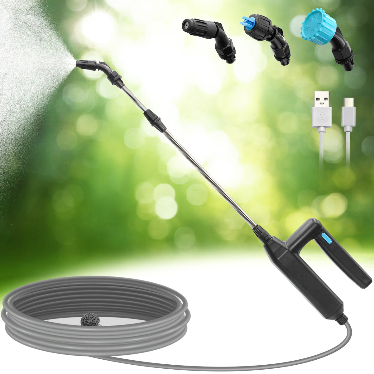 5M Rechargeable Battery-Powered Sprayer Wand