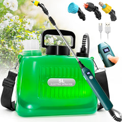 New 5L/1.35 Gallon Battery Powered Sprayer Portable & Efficient Garden Tool
