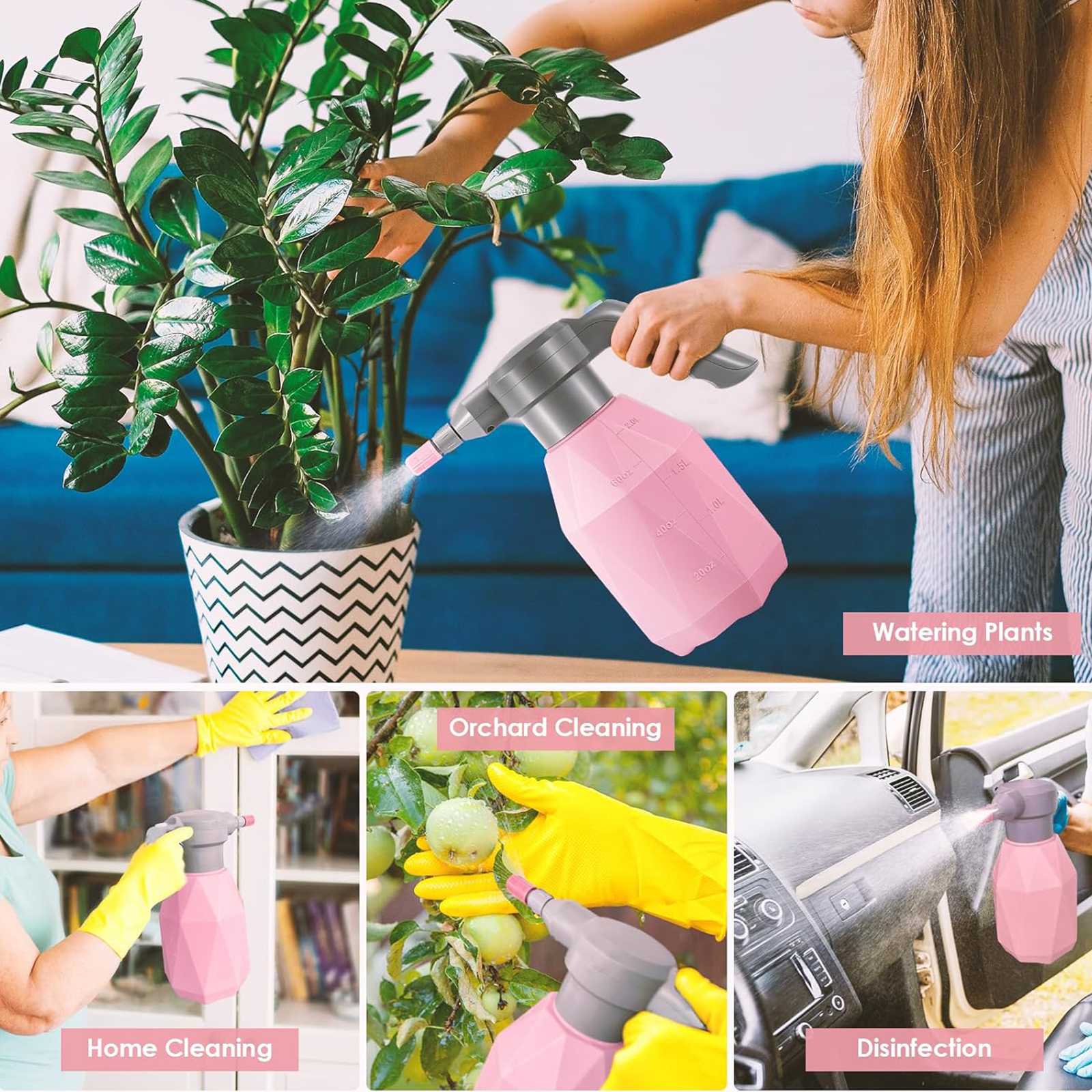 0.5 Gallon/2L Rechargeable Electric Sprayer Bottle - Convenient Garden and Home Use