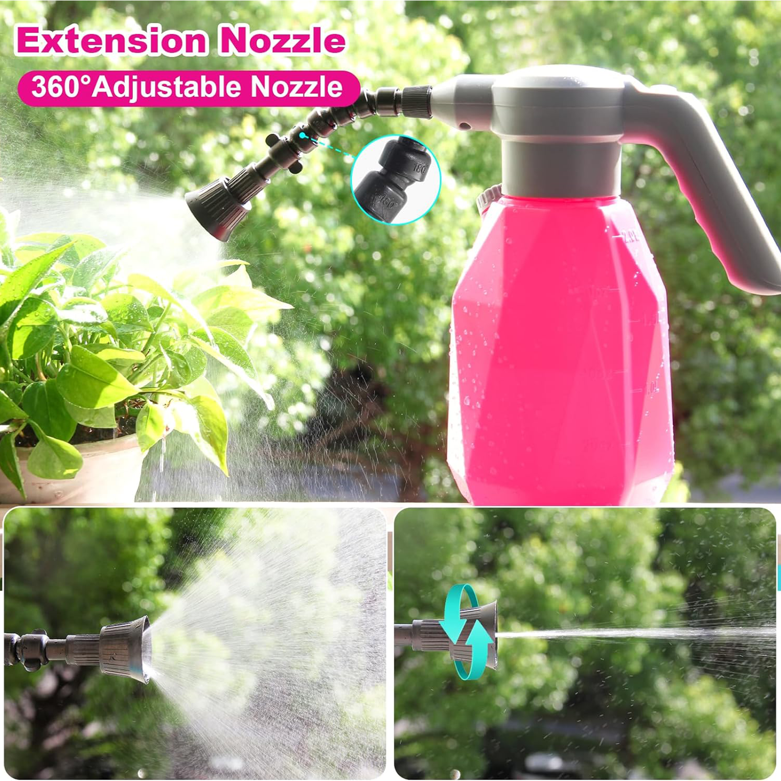 0.5 Gallon/2L Rechargeable Electric Sprayer Bottle - Convenient Garden and Home Use