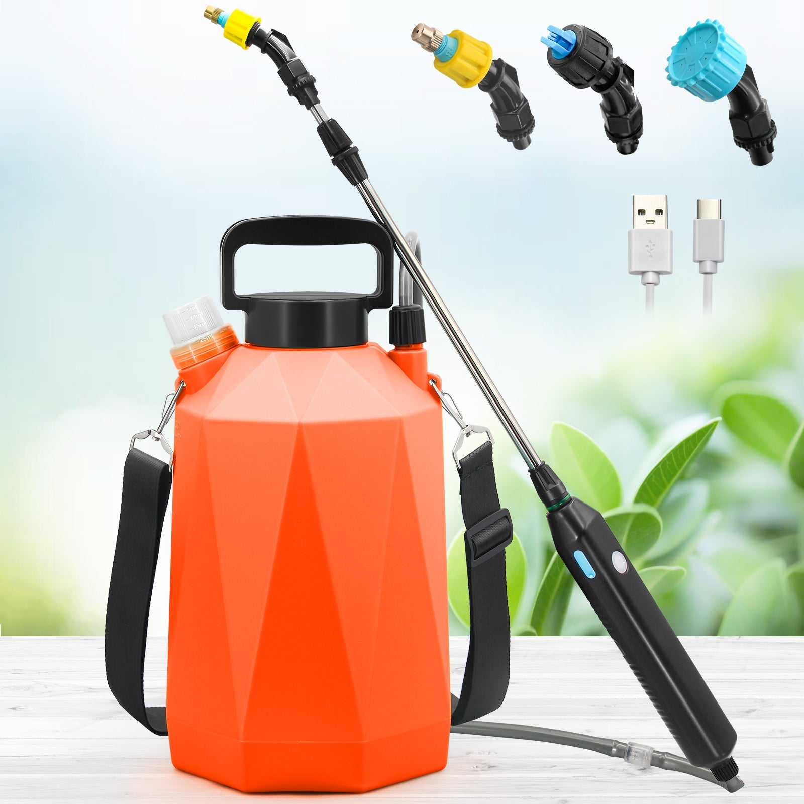 Rhombic 5L/1.35 Gallon Battery Powered Electric Sprayer - Efficient Garden Tool