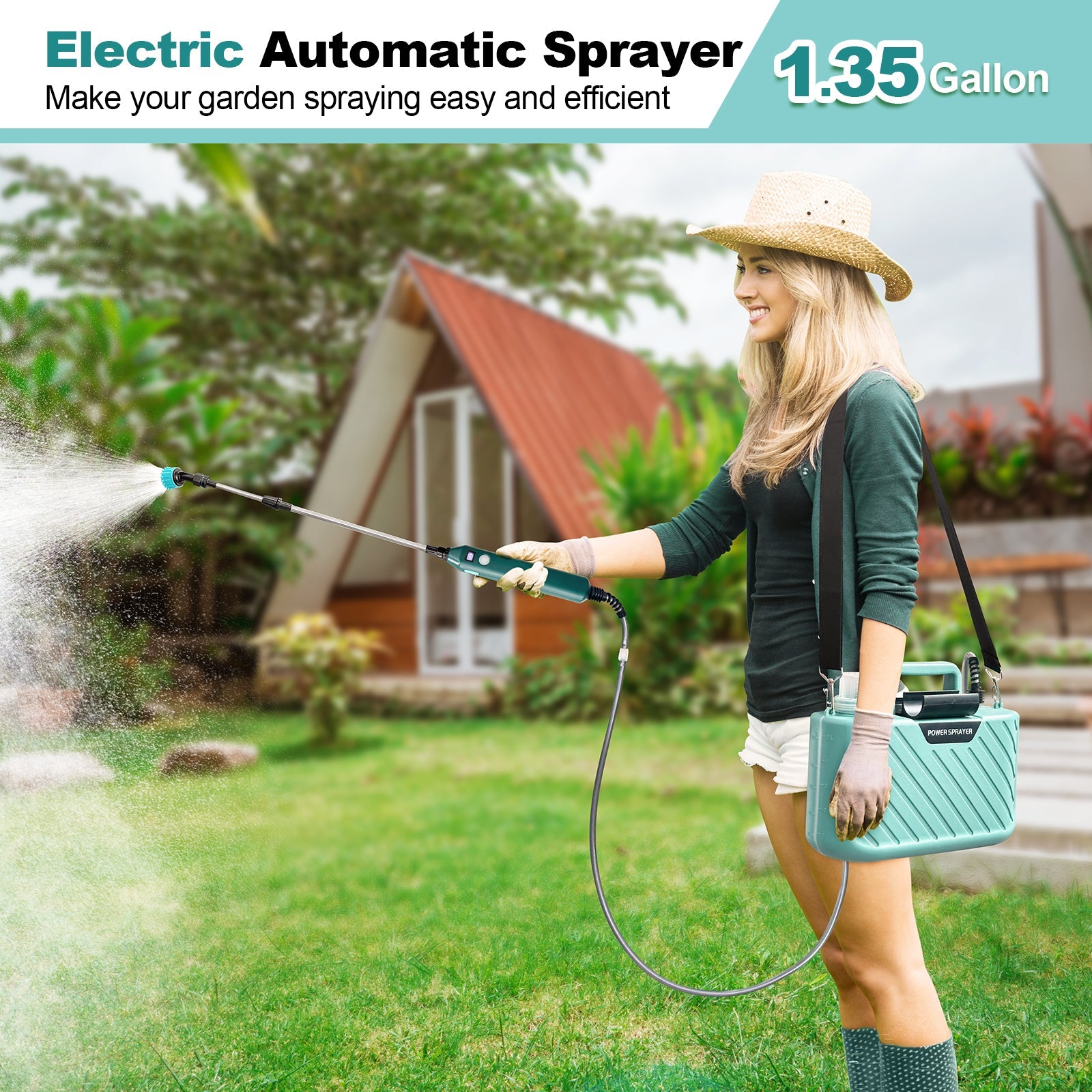 New 1.35 Gallon /5L  Electric Garden Sprayer Portable, Rechargeable, and Efficient