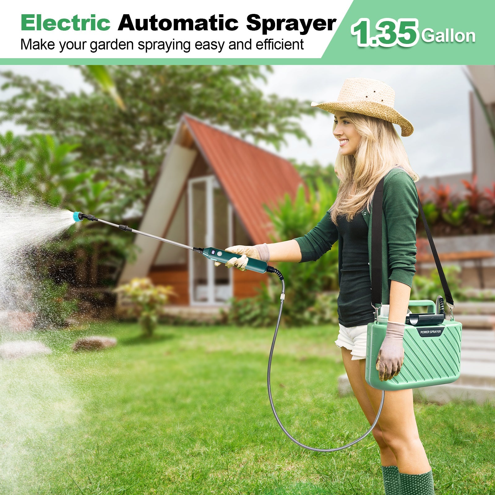 New 1.35 Gallon /5L  Electric Garden Sprayer Portable, Rechargeable, and Efficient