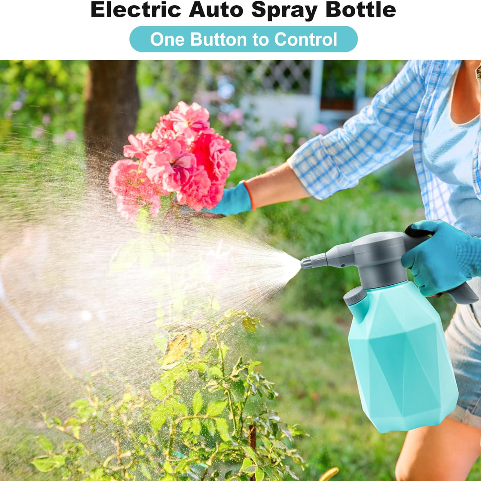 0.8 Gallon/3L Electric Spray Bottle Plant Mister with Adjustable Mist Nozzle