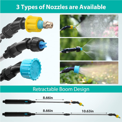 1.35 Gallon/ 5L Battery-Powered Portable Garden Sprayer - Convenient and Efficient for Your Garden
