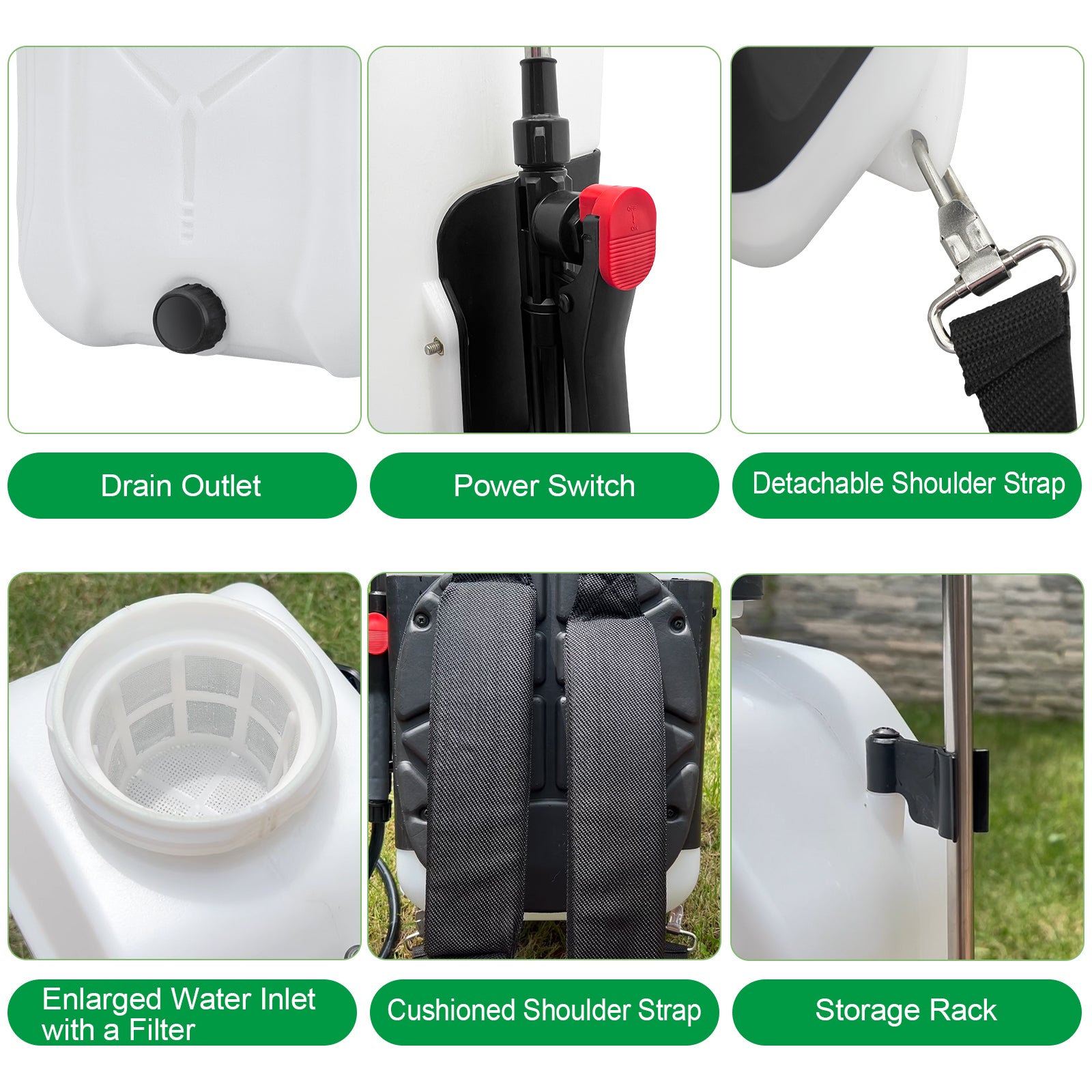 4 Gallon Adjustable Battery Powered Electric Sprayer - Automatic, High-Efficiency, Portable