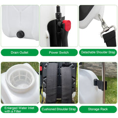 4 Gallon Adjustable Battery Powered Electric Sprayer - Automatic, High-Efficiency, Portable
