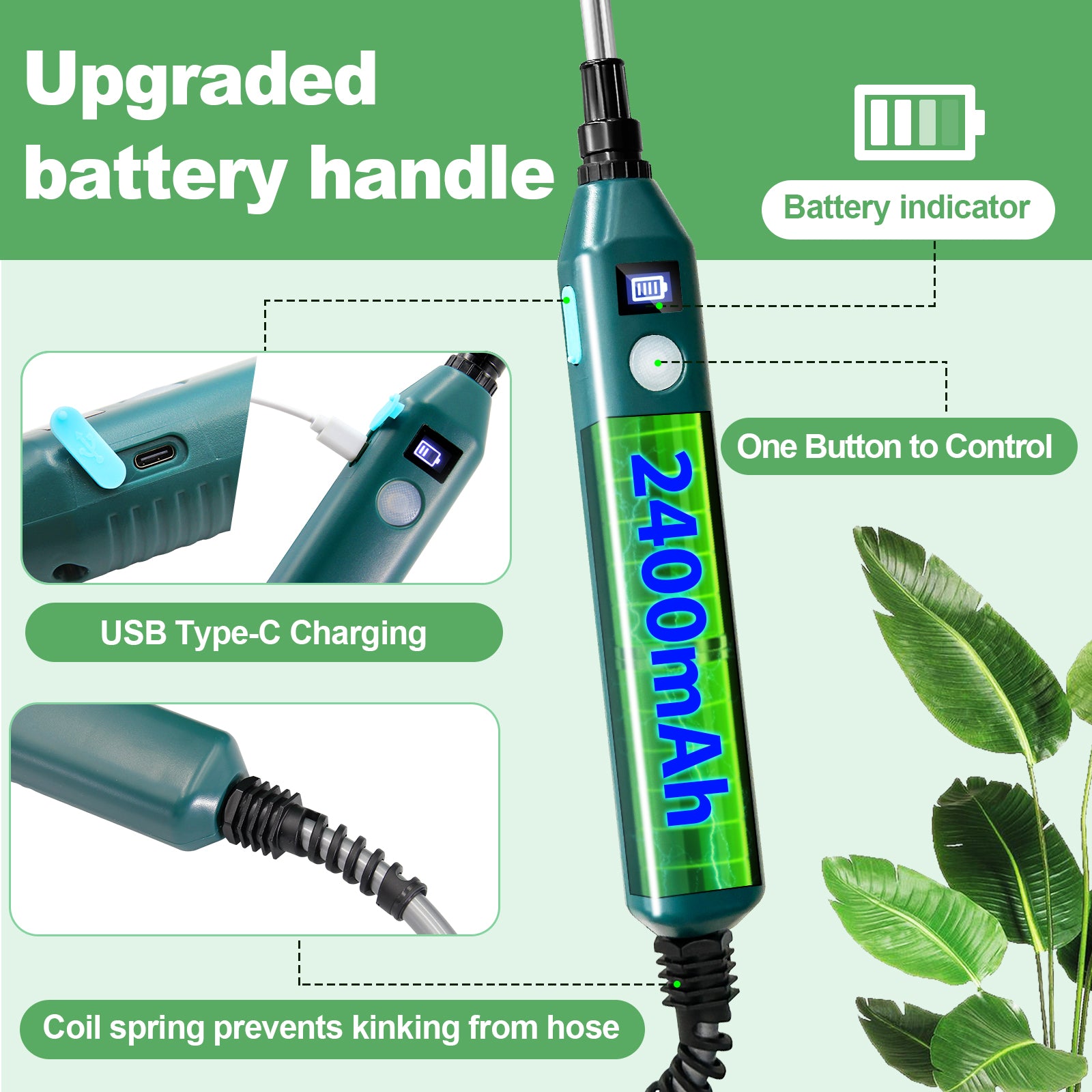 New 5L/1.35 Gallon Battery Powered Sprayer Portable & Efficient Garden Tool