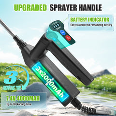 Battery Powered Sprayer 2.6 gallon, Electric Backpack Garden Sprayer with 5 Nozzles & 32" Telescopic Wand, Rechargeable Weed Sprayer for Lawn, Yard