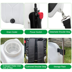 3.1 Gallon Adjustable Battery-Powered Electric Sprayer - Automatic Garden & Lawn Sprayer