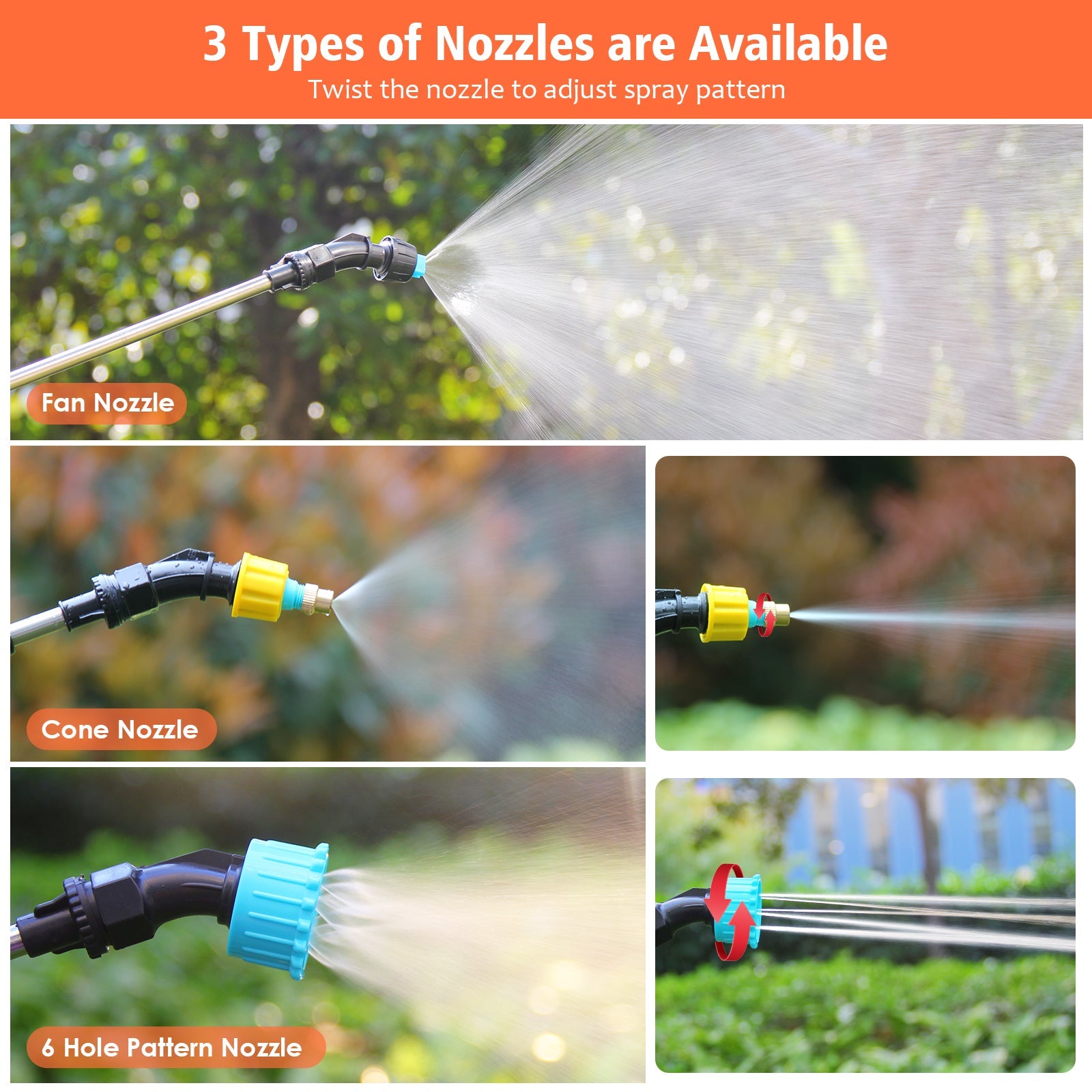 Rhombic 5L/1.35 Gallon Battery Powered Electric Sprayer - Efficient Garden Tool