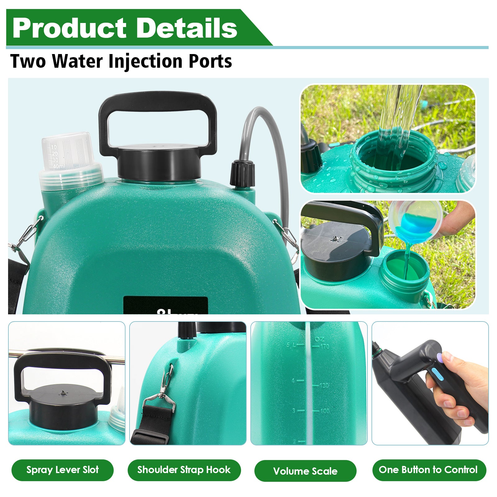 2 Gallon/8L Battery Operated Garden Sprayer - Durable and Easy to Use
