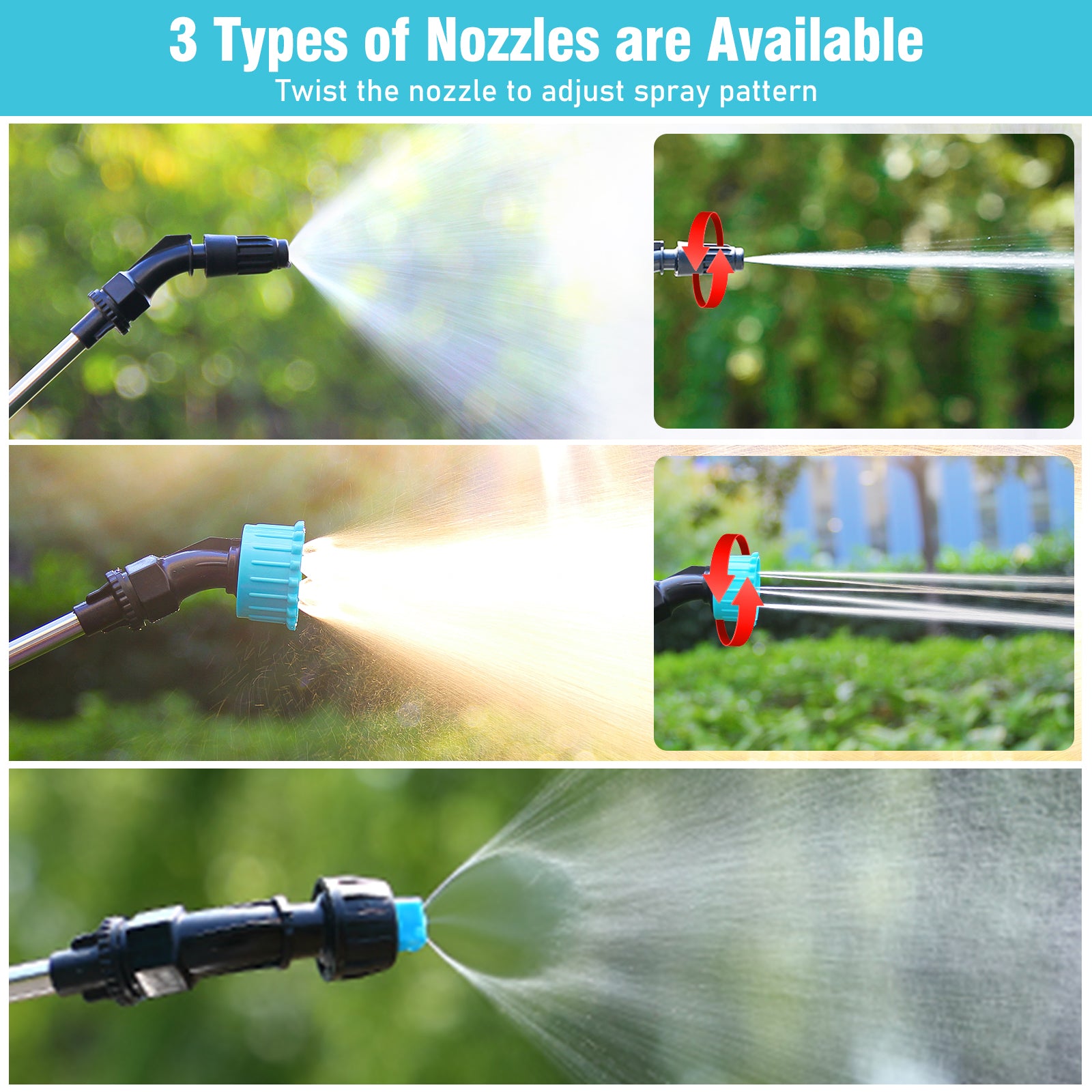 5M Rechargeable Battery-Powered Sprayer Wand
