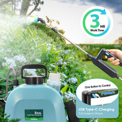 2 Gallon/8L Battery Operated Garden Sprayer - Durable and Easy to Use
