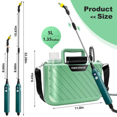 New 1.35 Gallon /5L  Electric Garden Sprayer Portable, Rechargeable, and Efficient