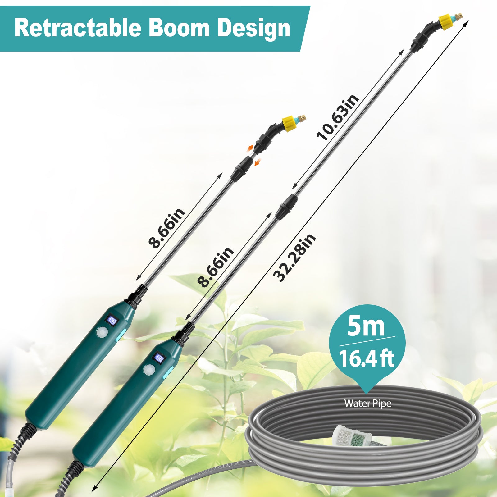Upgraded 5M Electric Powered Sprayer Wand High-Efficiency Garden Tool