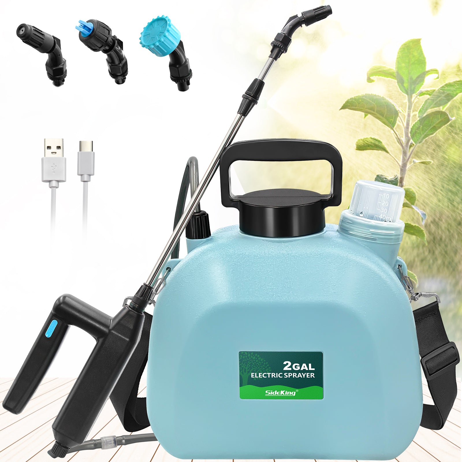 2 Gallon/8L Battery Operated Garden Sprayer - Durable and Easy to Use ...