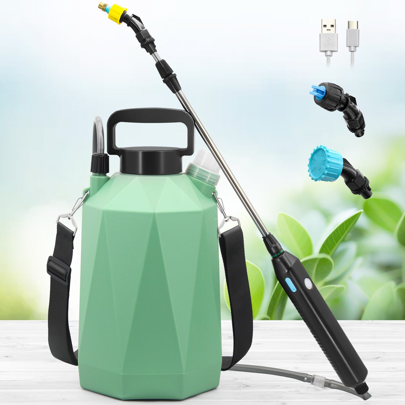 Rhombic 5L/1.35 Gallon Battery Powered Electric Sprayer - Efficient Garden Tool