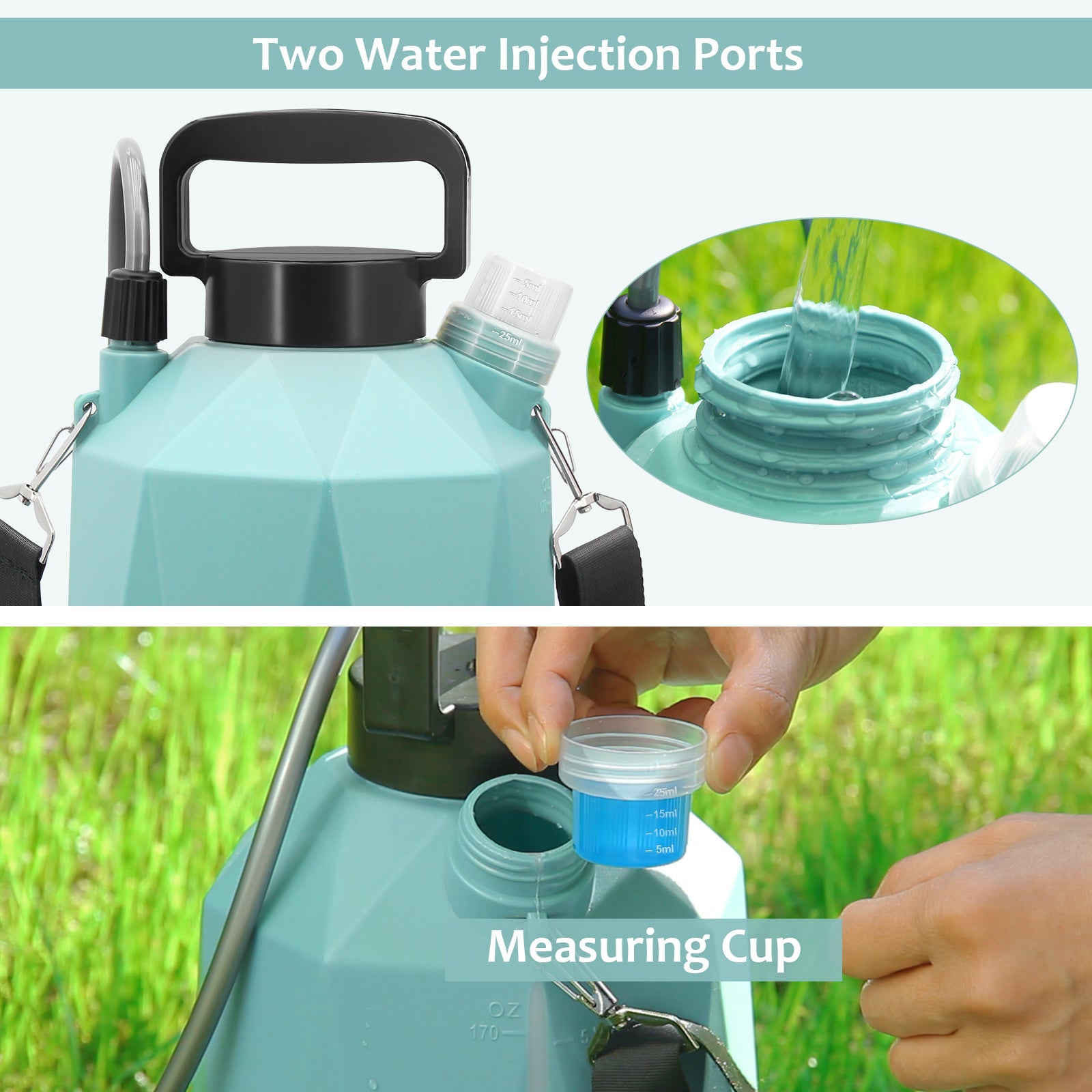 Rhombic 5L/1.35 Gallon Battery Powered Electric Sprayer - Efficient Garden Tool