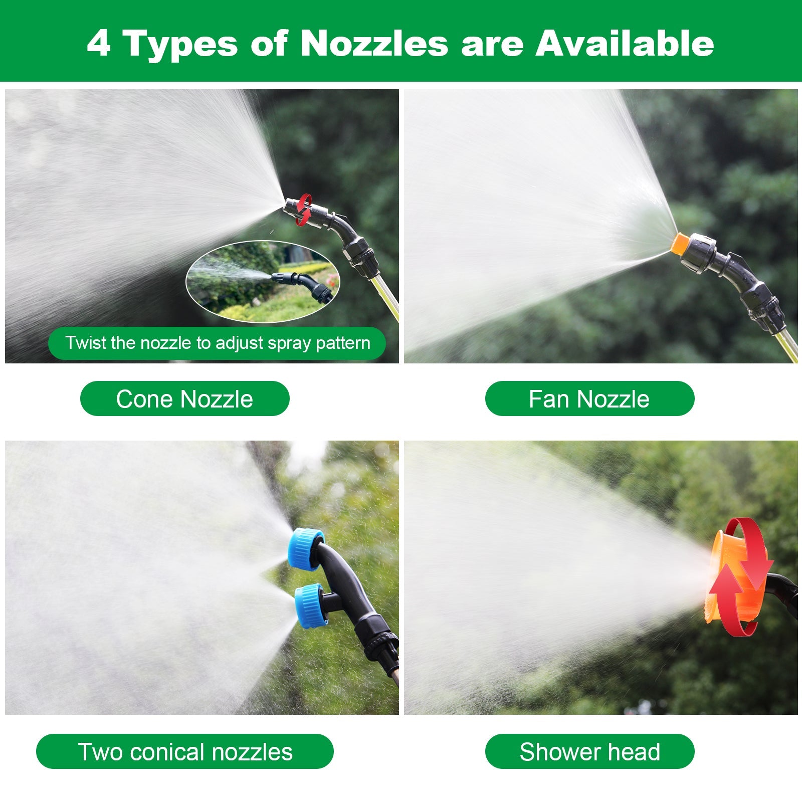4 Gallon Adjustable Battery Powered Electric Sprayer - Automatic, High-Efficiency, Portable