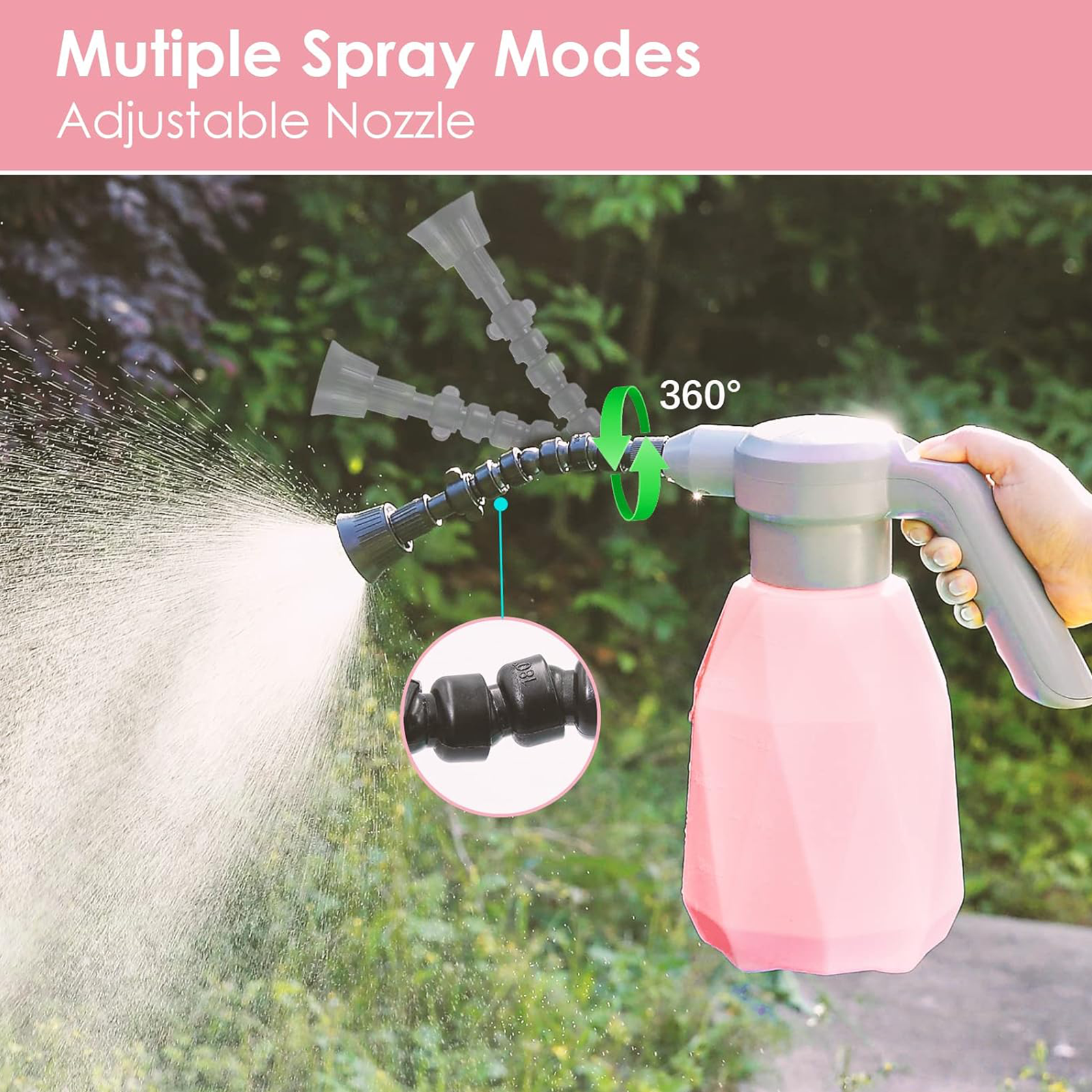 0.5 Gallon/2L Rechargeable Electric Sprayer Bottle - Convenient Garden and Home Use