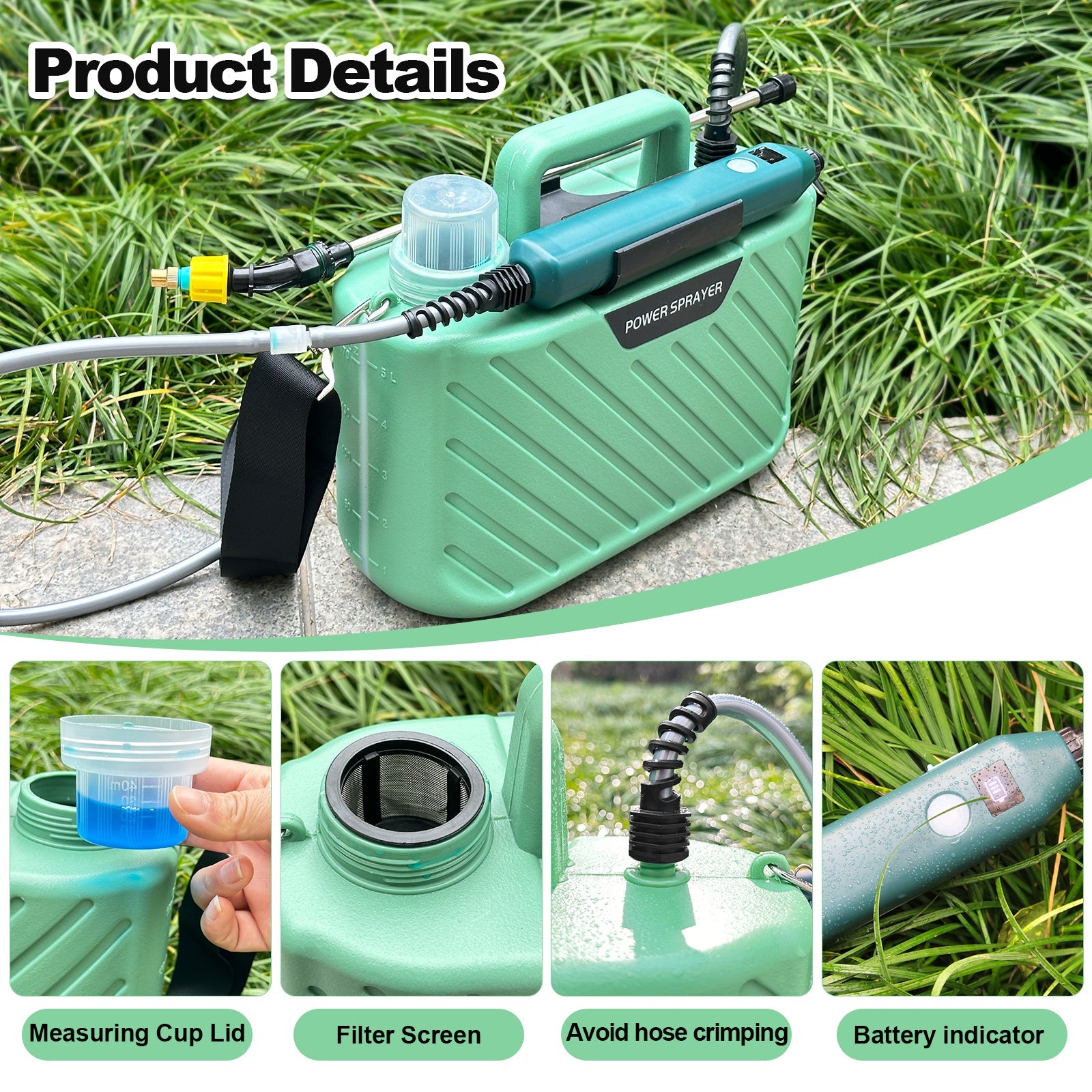rechargeable battery operated garden sprayer New 1.35 Gallon /5L Electric Garden Sprayer Portable, Rechargeable, an – Sidekingsprayer