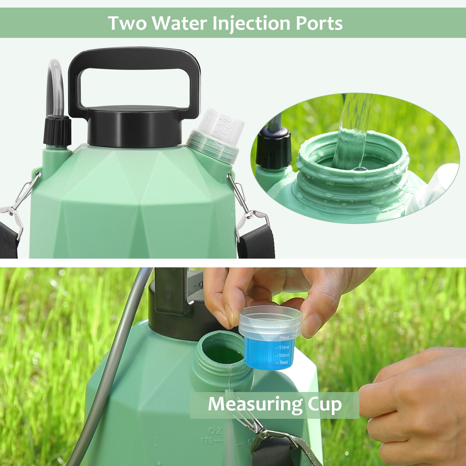 Rhombic 5L/1.35 Gallon Battery Powered Electric Sprayer - Efficient Garden Tool