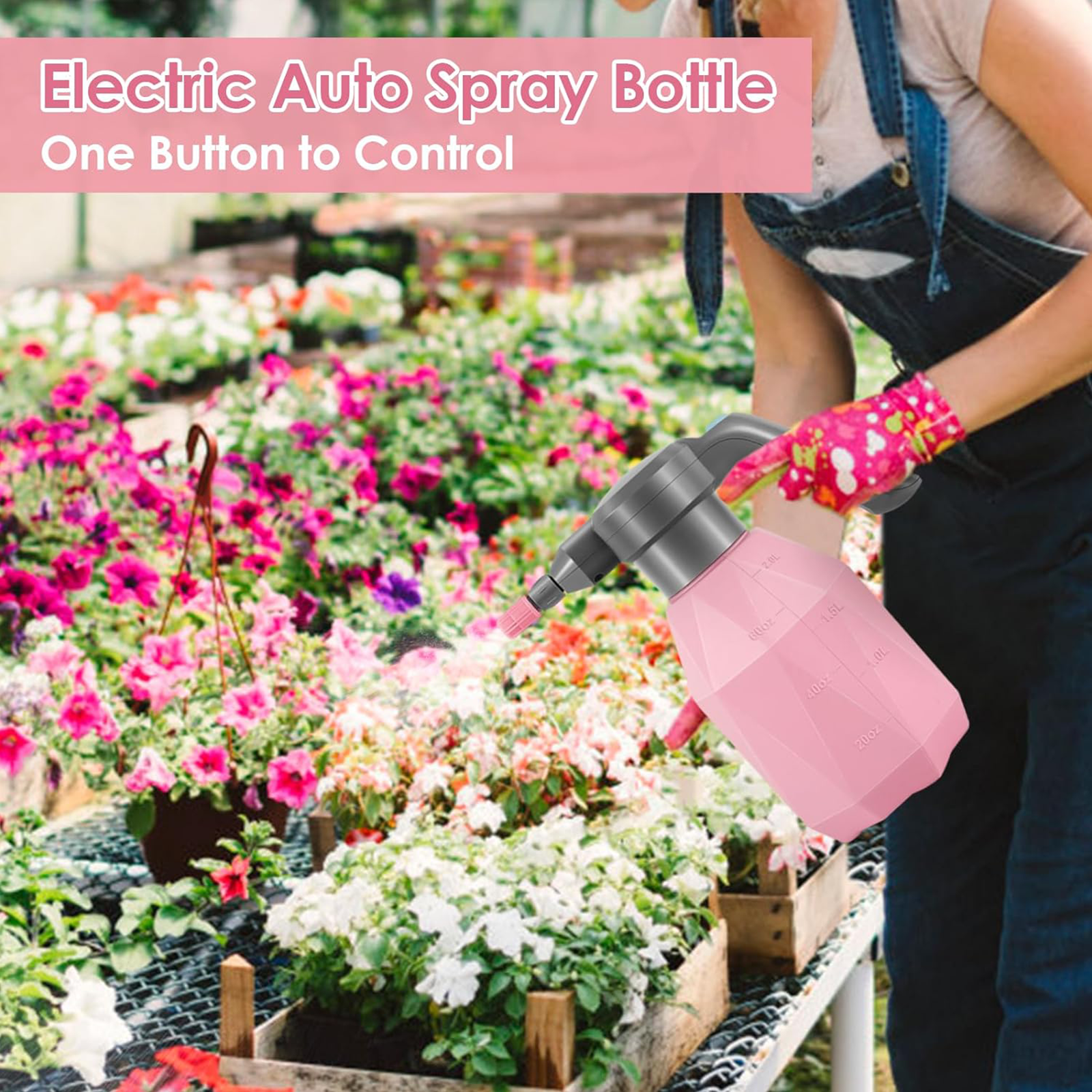0.5 Gallon/2L Rechargeable Electric Sprayer Bottle - Convenient Garden and Home Use